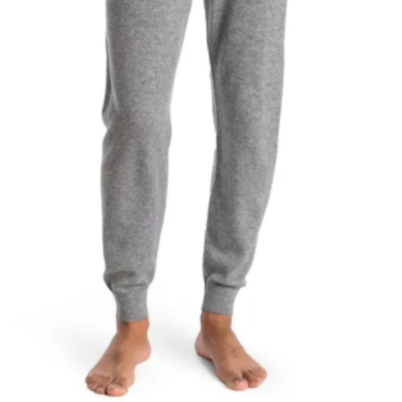 AMICALE MEDIUM GREY Wool & Cashmere Blend Joggers Pants - Picture 2 of 2